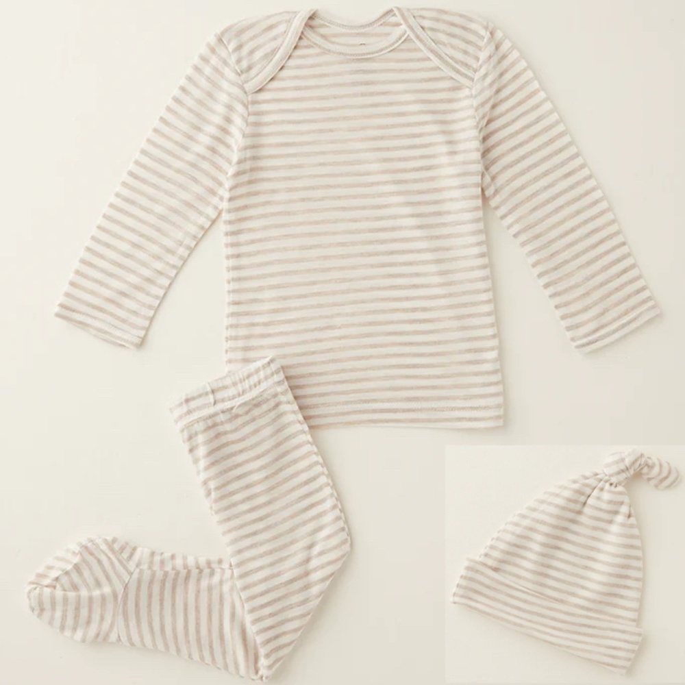 Solly Driftwood Stripe Sleeper & Hat